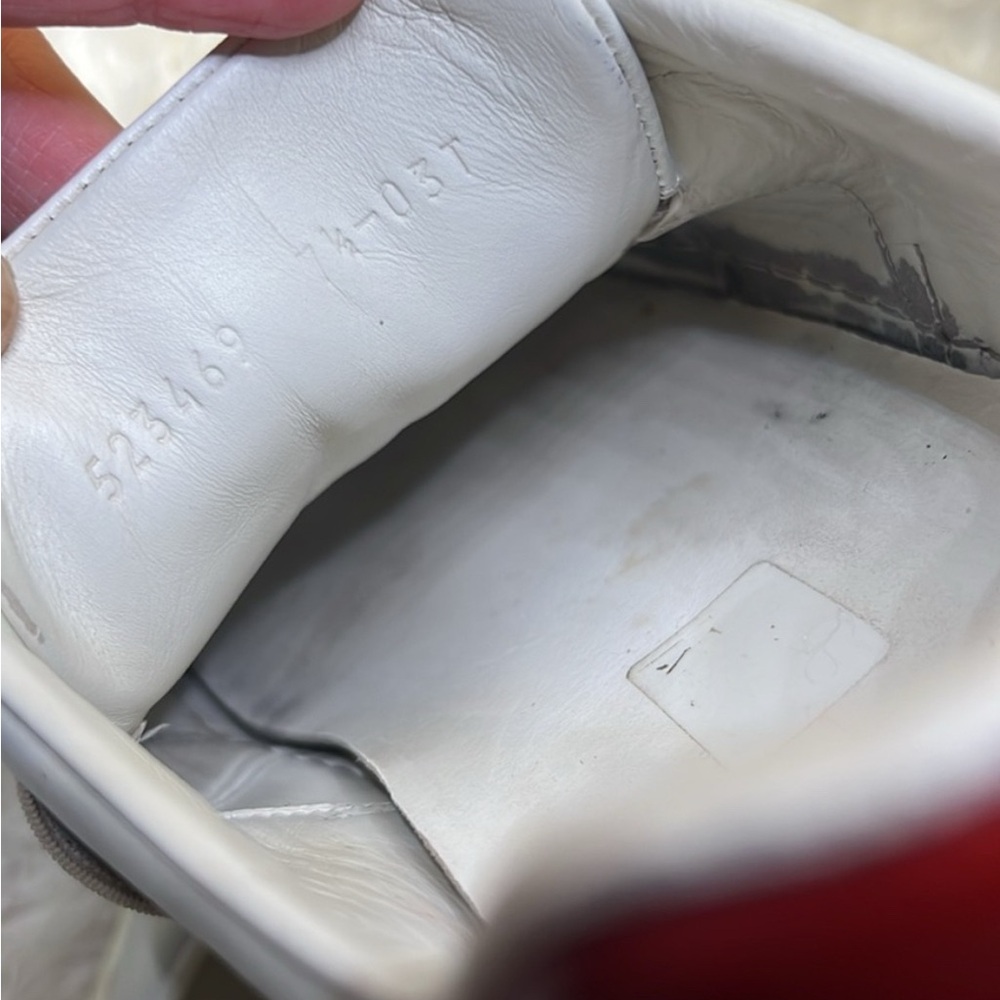 Gucci white leather logo band ace sneakers men’s 7.5 euro 41 women’s 9 unisex - Picture 7 of 10